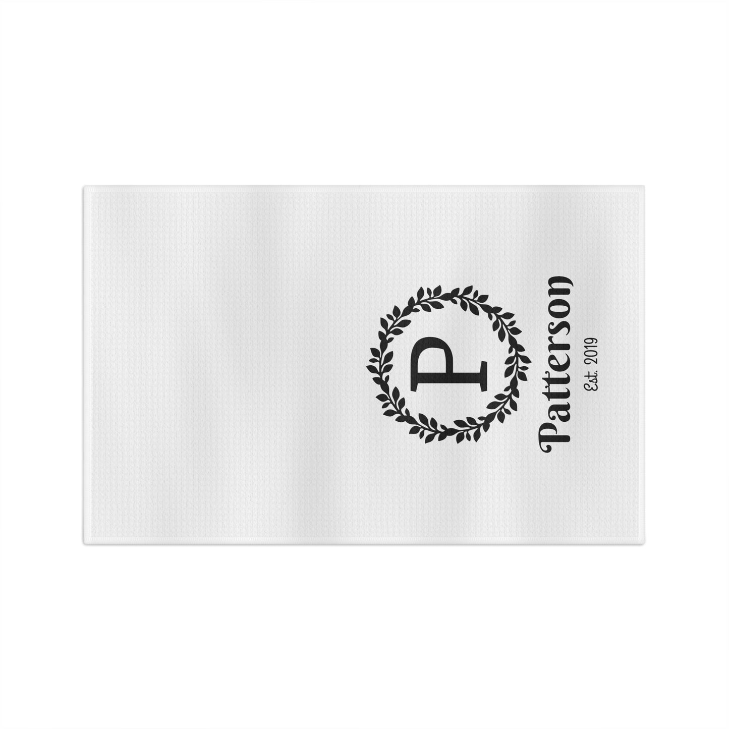 Family Monogram Wreath Soft Tea Towels