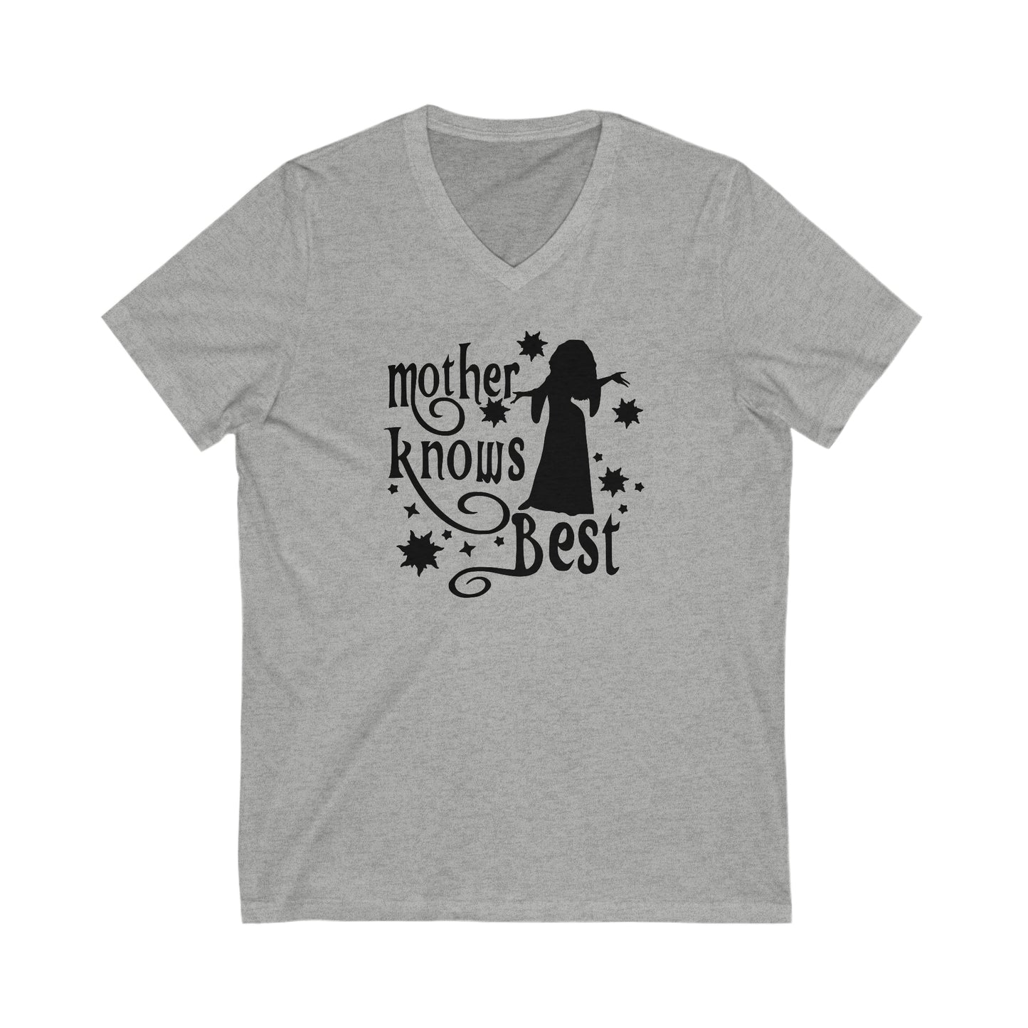 MD - Mother Knows - Unisex Jersey Short Sleeve V-Neck Tee
