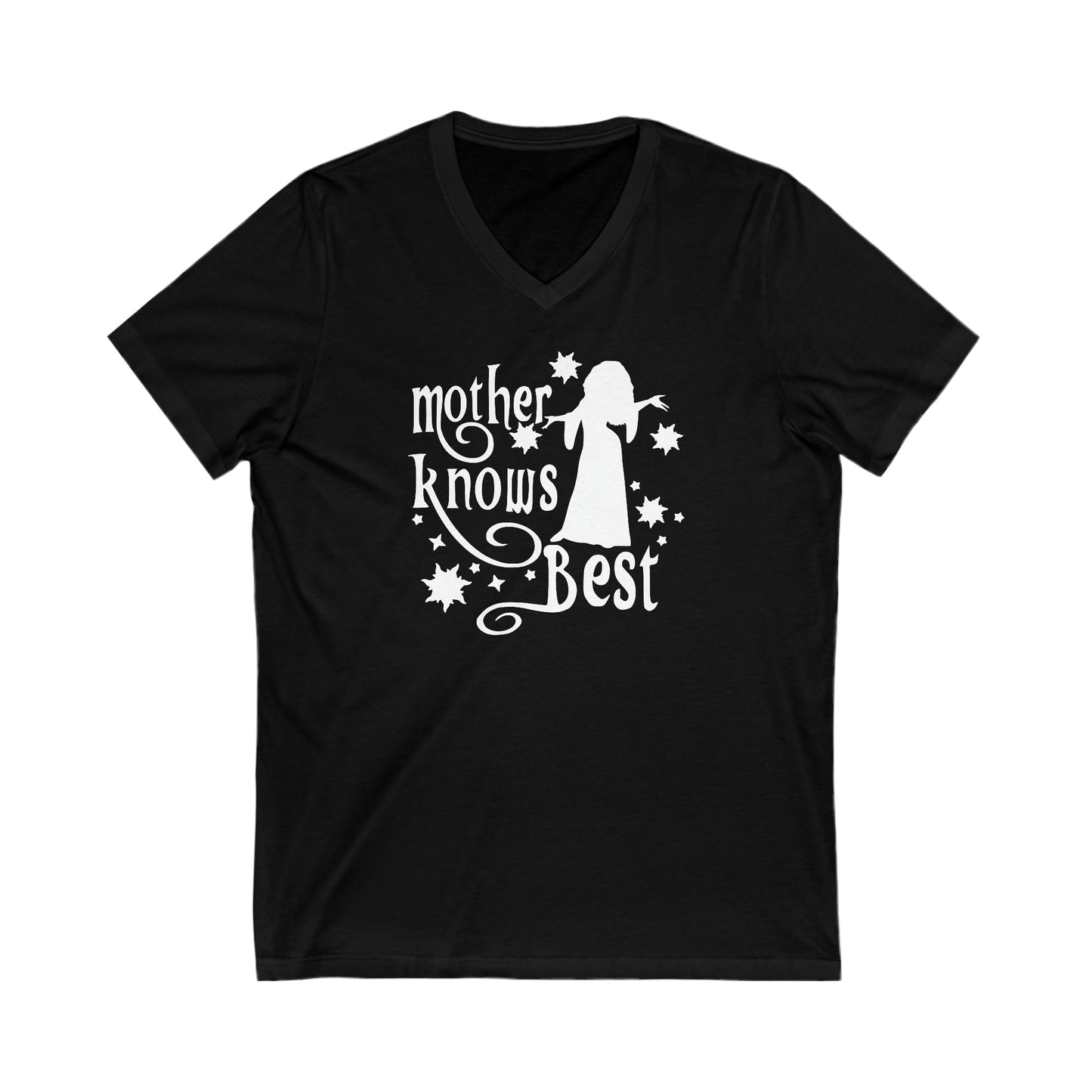 MD - Mother Knows - Unisex Jersey Short Sleeve V-Neck Tee