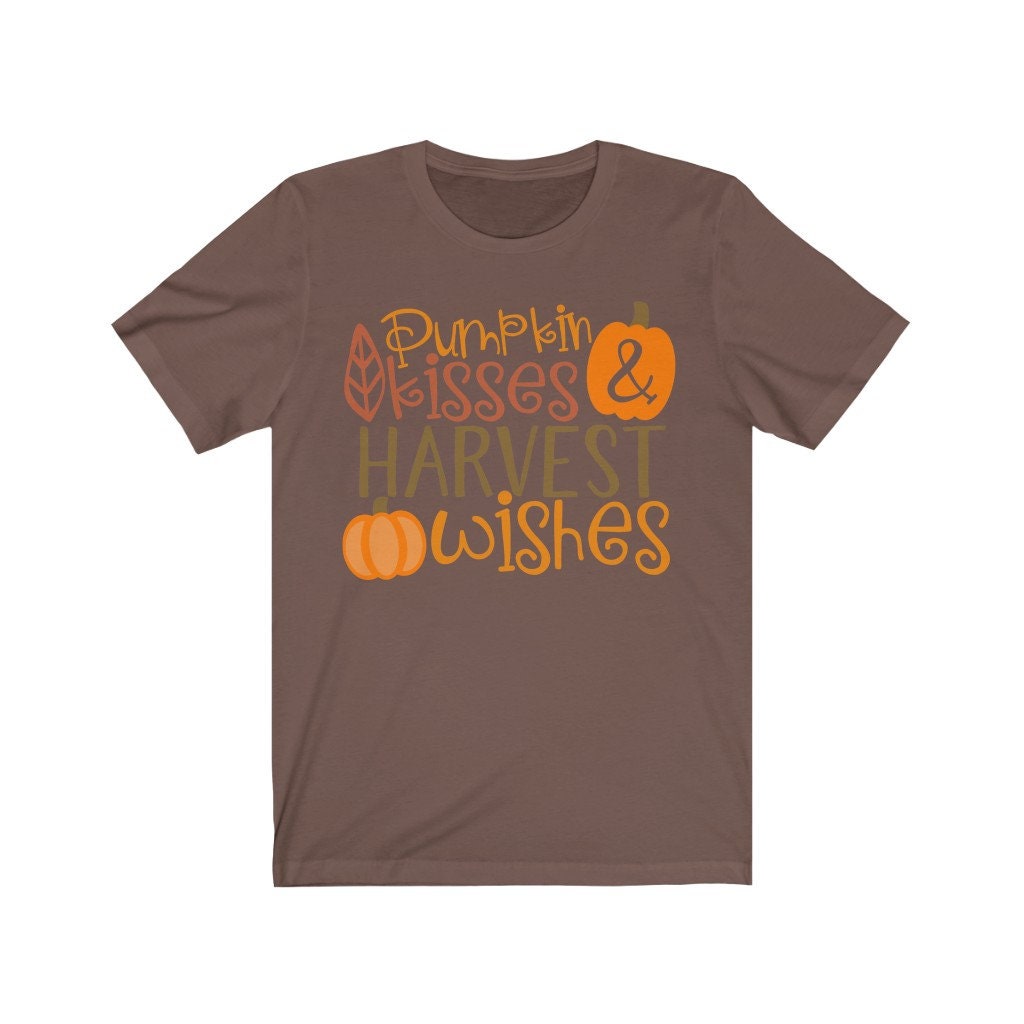 Pumpkin Kisses Harvest Wishes Tee, Fall Pumpkin Tee, Halloween Shirt,Halloween Ladies Tee, Pumpkin Picking,Fall Tee, Fall Shirt,Autumn Shirt