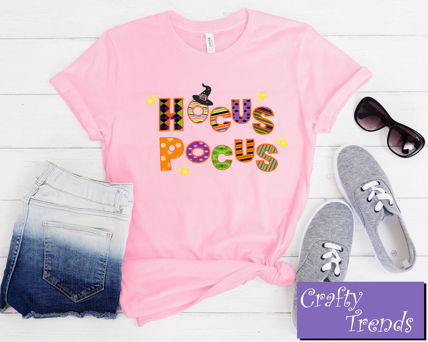 Hocus Pocus Design Halloween Short Sleeve Tee,Halloween Shirt, Halloween Ladies Tee, cute tshirt, womens tshirt, graphic tee,graphic tshirt