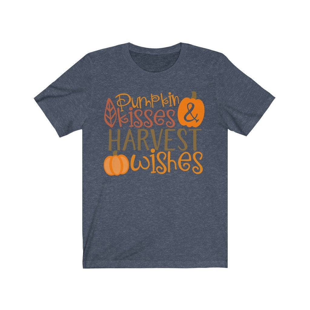 Pumpkin Kisses Harvest Wishes Tee, Fall Pumpkin Tee, Halloween Shirt,Halloween Ladies Tee, Pumpkin Picking,Fall Tee, Fall Shirt,Autumn Shirt