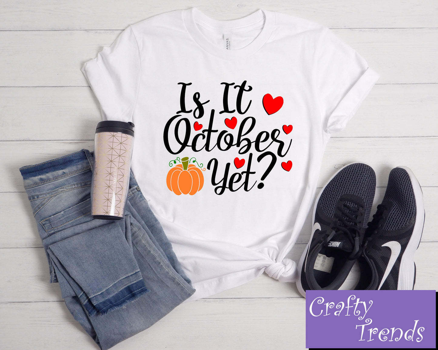 Is it October Yet? Tee, Fall Shirt, Autumn Tee, Cute Fall Tee, Pumpkin Shirt, graphic tee, graphic tshirt, Halloween Tee,Autumn Shirt