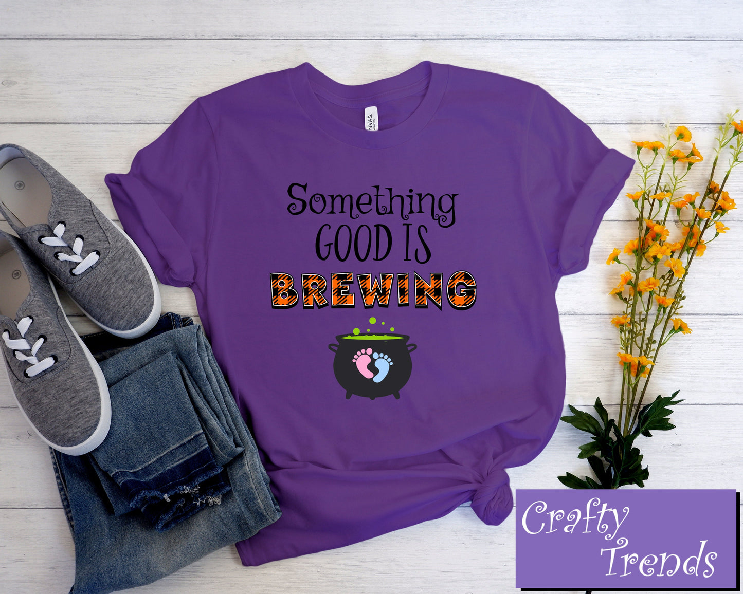 Something Good Is Brewing Shirt - Halloween Pregnancy Announcement Shirt - Halloween Maternity Tee - Cute Pregnancy Baby Announcement