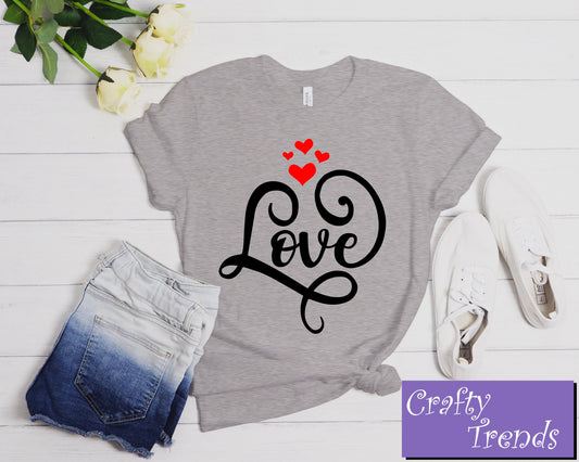 Love Red Hearts, Love Shirt, Wedding Shirt, Brides Shirt,Love Story Shirt, Hearts Love Shirt,Bride Tee,Wedding Tee,Bridal Tee,Hearts Shirt