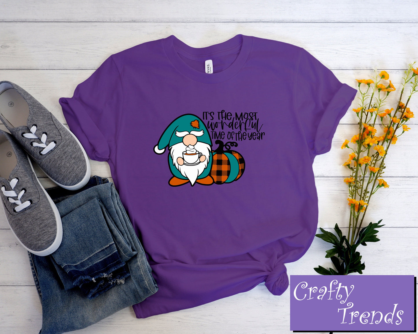 It's the Most Wonderful Time of Year Gnome Shirt,Funny Fall Shirt,Autumn Coffee Shirt.Pumpkin Spice Shirt,Coffee Lover Shirt,Coffee Pumpkin