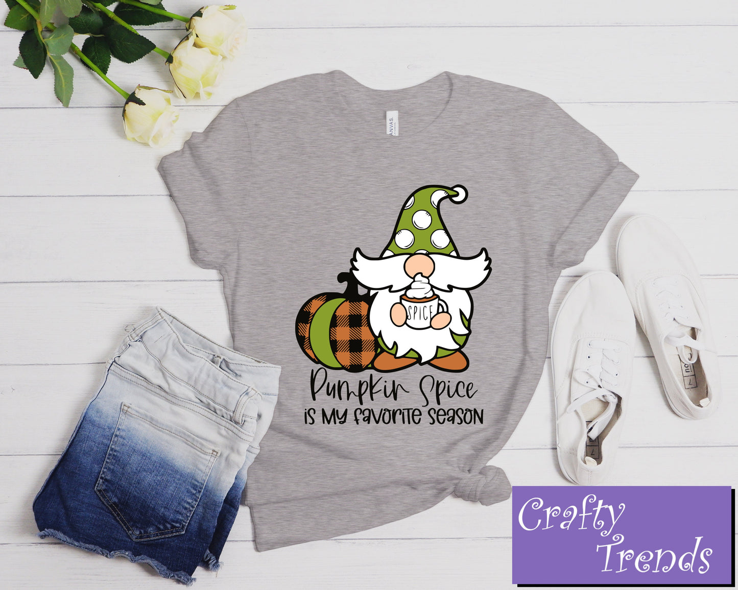 Pumpkin Spice Is My Favorite Season Gnome Shirt, Gnome Shirt, Coffee Gnome Shirt, Funny Gnome Shirt, Latte Gnome Shirt, Fall Gnome Shirt