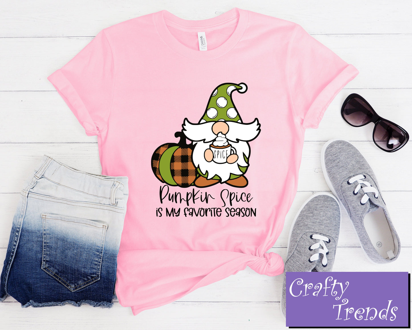 Pumpkin Spice Is My Favorite Season Gnome Shirt, Gnome Shirt, Coffee Gnome Shirt, Funny Gnome Shirt, Latte Gnome Shirt, Fall Gnome Shirt