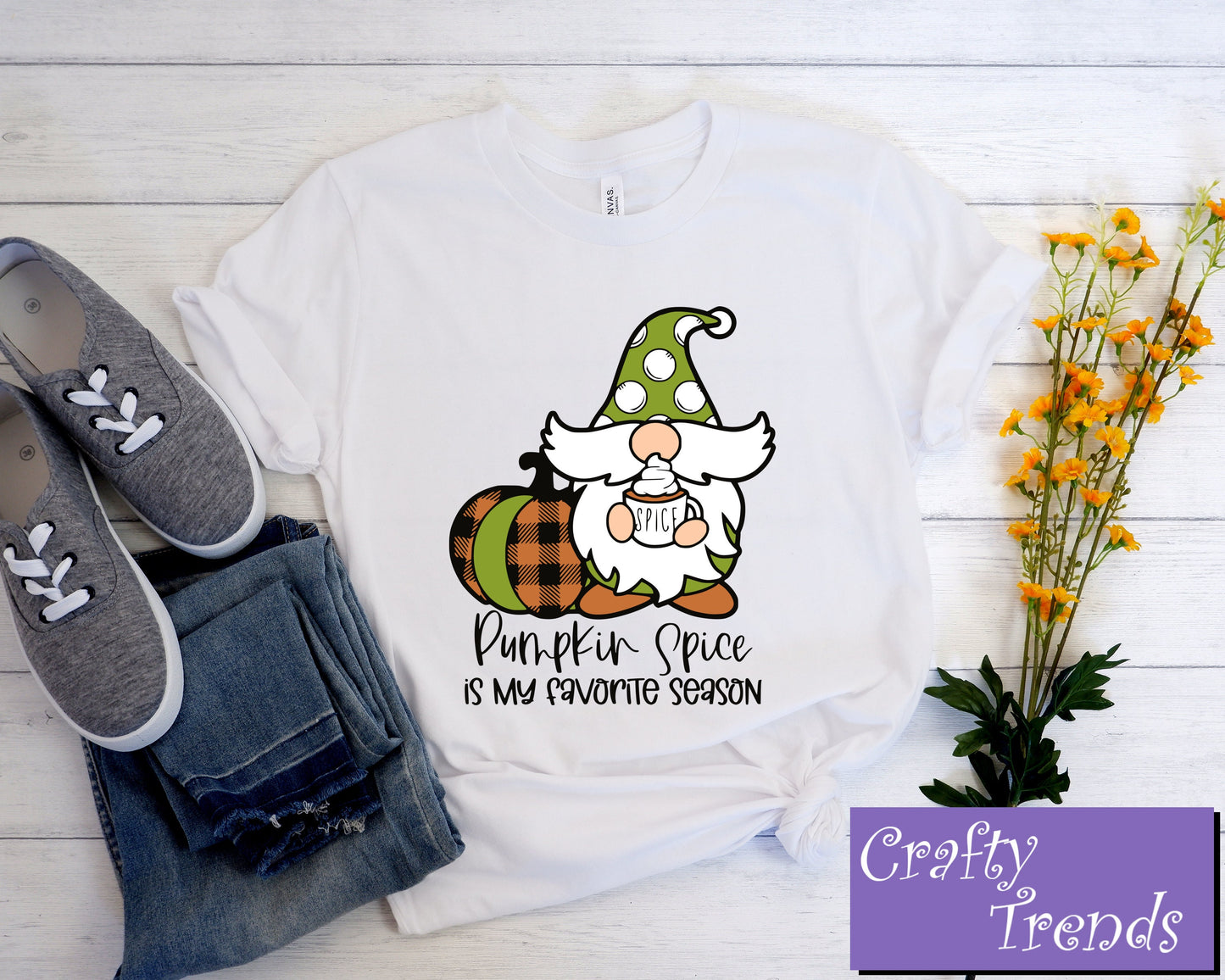 Pumpkin Spice Is My Favorite Season Gnome Shirt, Gnome Shirt, Coffee Gnome Shirt, Funny Gnome Shirt, Latte Gnome Shirt, Fall Gnome Shirt