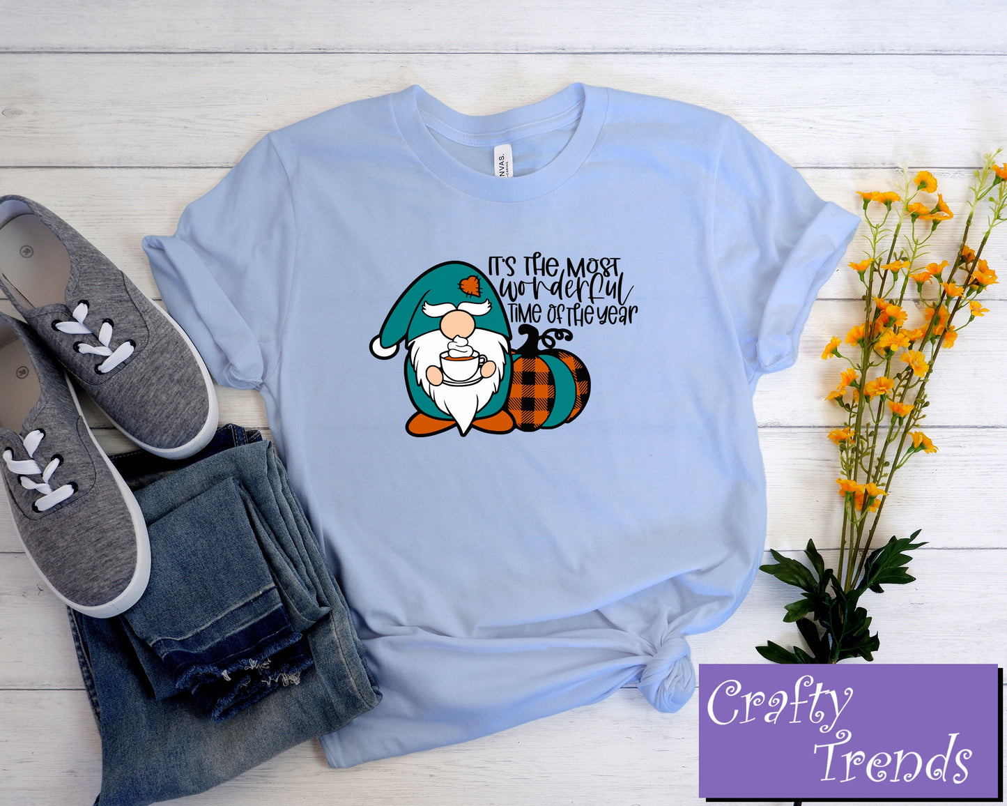 It's the Most Wonderful Time of Year Gnome Shirt,Funny Fall Shirt,Autumn Coffee Shirt.Pumpkin Spice Shirt,Coffee Lover Shirt,Coffee Pumpkin
