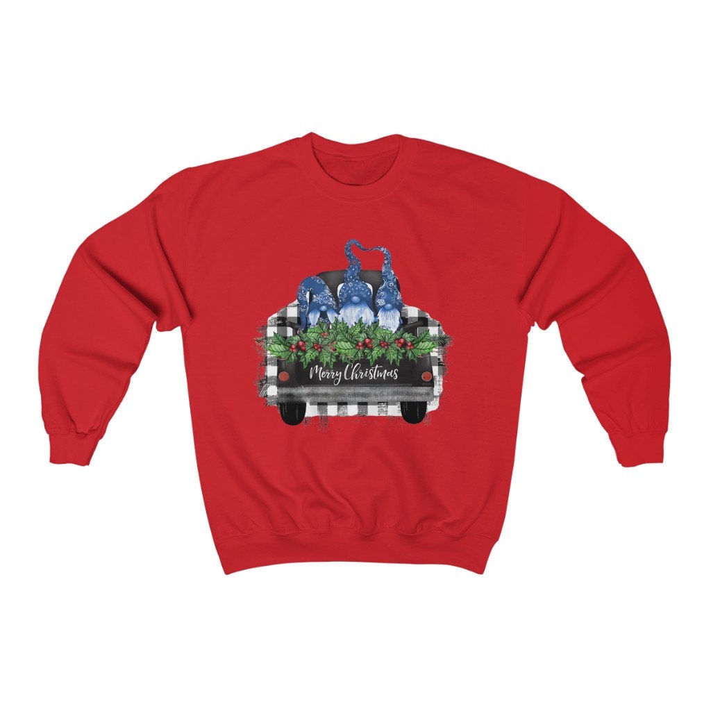 Merry Christmas Gnomes Sweatshirt, Christmas Sweatshirt, Gnome Sweatshirt, Gnome Christmas Sweatshirt, Christmas Graphic Sweatshirt