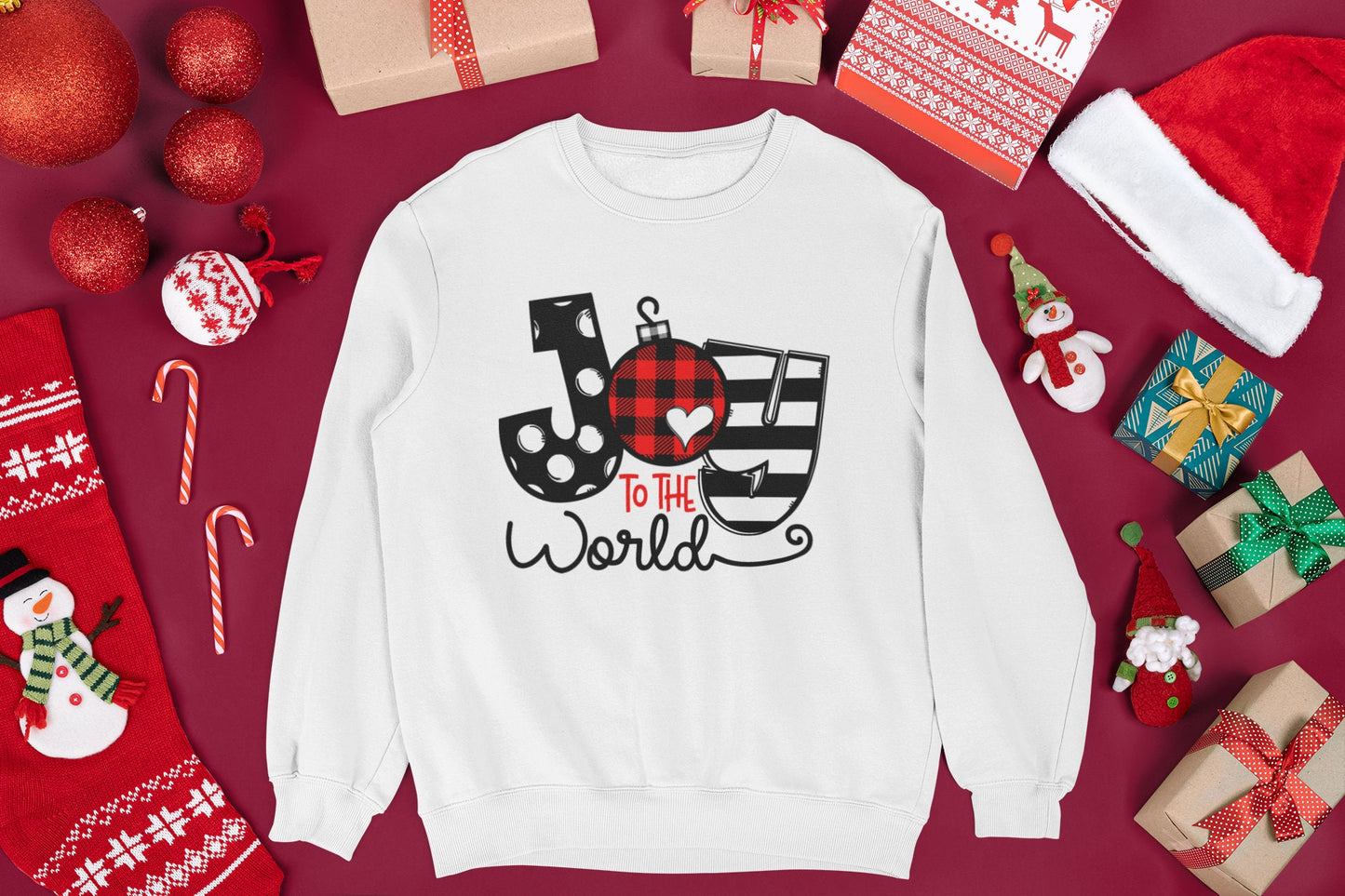 Joy to the World Sweatshirt, Christmas Sweatshirt, Holiday Sweatshirt, Joy Sweatshirt, Cute Graphic Sweatshirt
