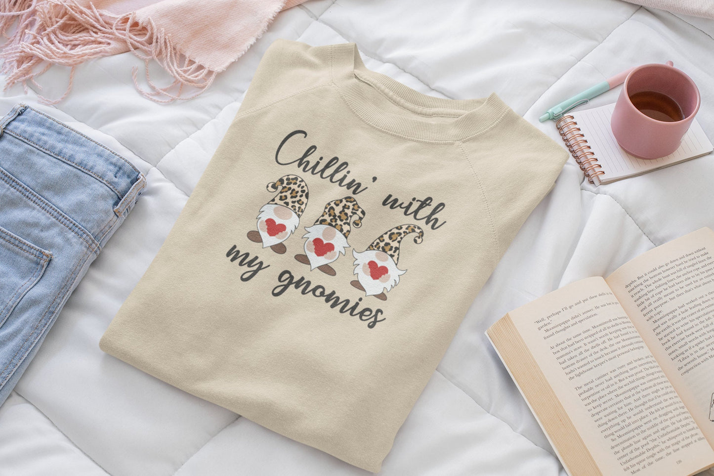 Chillin With My Gnomies, Three Gnomes Shirt, Gnome Valentines Shirt, Valentine's Day Shirt, Gift for Her, Funny Valentines Gnome Tee