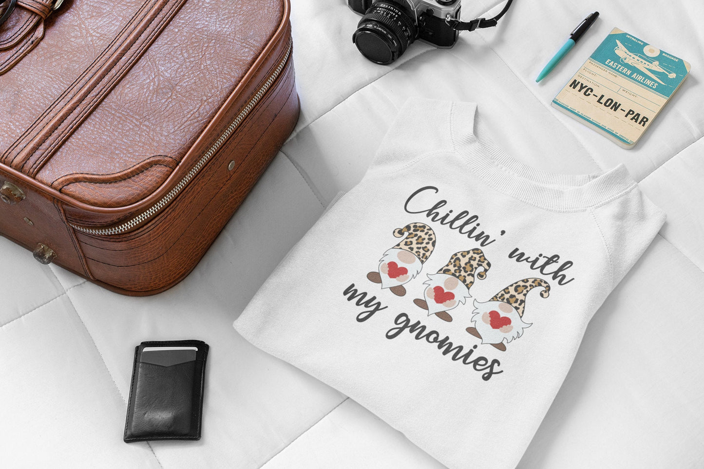 Chillin With My Gnomies, Three Gnomes Shirt, Gnome Valentines Shirt, Valentine's Day Shirt, Gift for Her, Funny Valentines Gnome Tee
