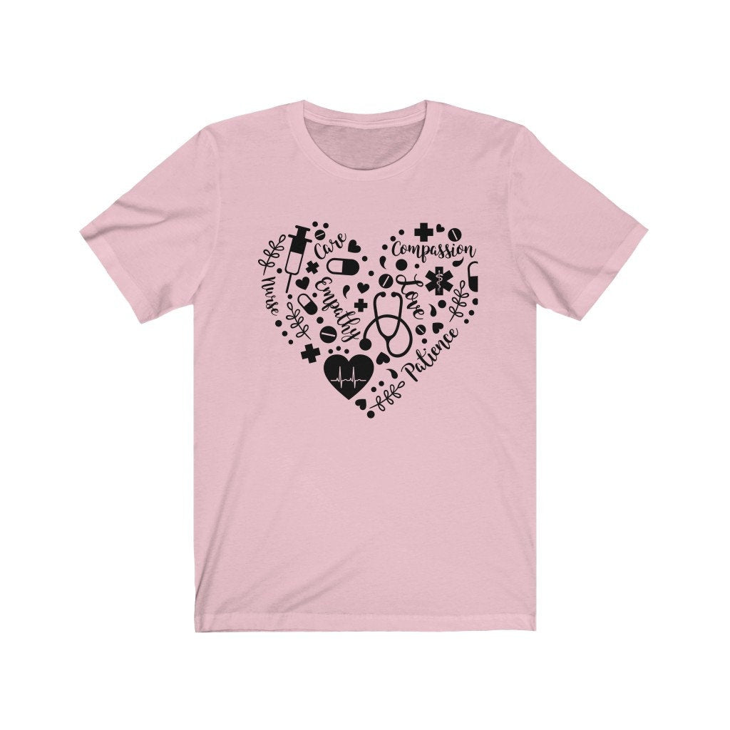 Nurse Heart Shirt, Nurse Shirt, Nursing School T-Shirt, Nursing School Tee, Nurse Tee, Funny Nursing Shirt