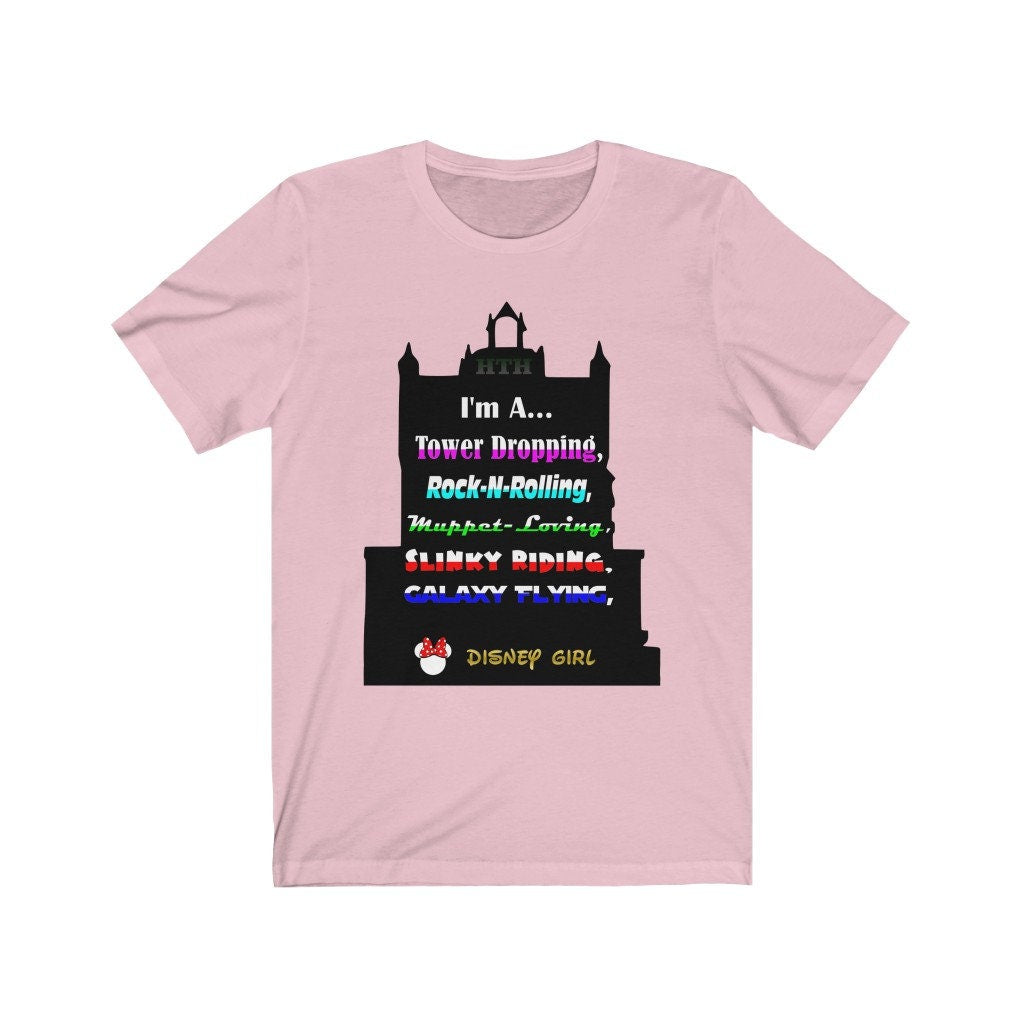 Hotel Tower Ride Attractions  Disney Girl Shirt, Disney Vacation Shirt, Disney Trip Shirt, Theme Park Shirt, Women's Shirt