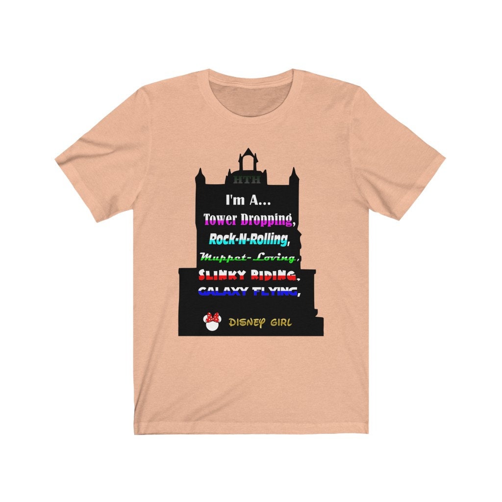 Hotel Tower Ride Attractions  Disney Girl Shirt, Disney Vacation Shirt, Disney Trip Shirt, Theme Park Shirt, Women's Shirt