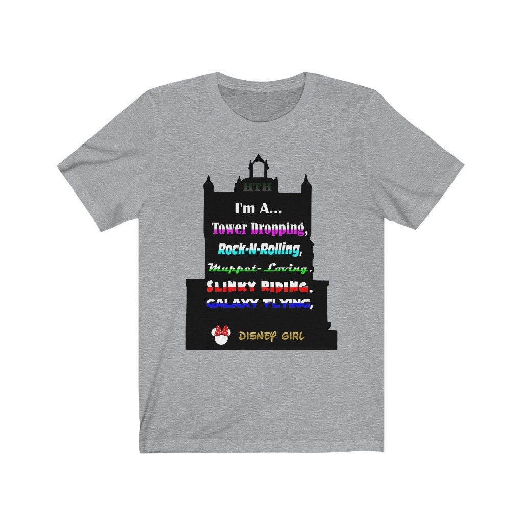 Hotel Tower Ride Attractions  Disney Girl Shirt, Disney Vacation Shirt, Disney Trip Shirt, Theme Park Shirt, Women's Shirt