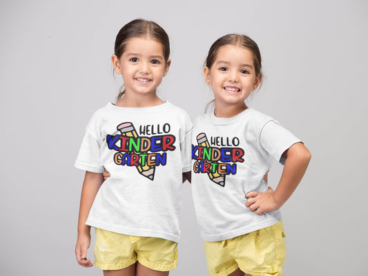 Hello Kindergarten Shirt, Back to School Shirt, First Day of School Shirt, Kindergarten Tee, School Shirt, Boys & Girls Shirts