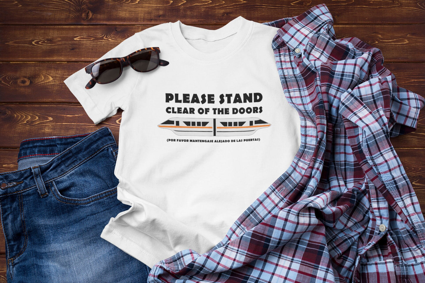 Monorail Tee, Please Stand Clear of the Doors-Disney Inspired Castle Shirt, Disney Trip Shirt, Disney Vacation Shirts, Disney Trip Shirts