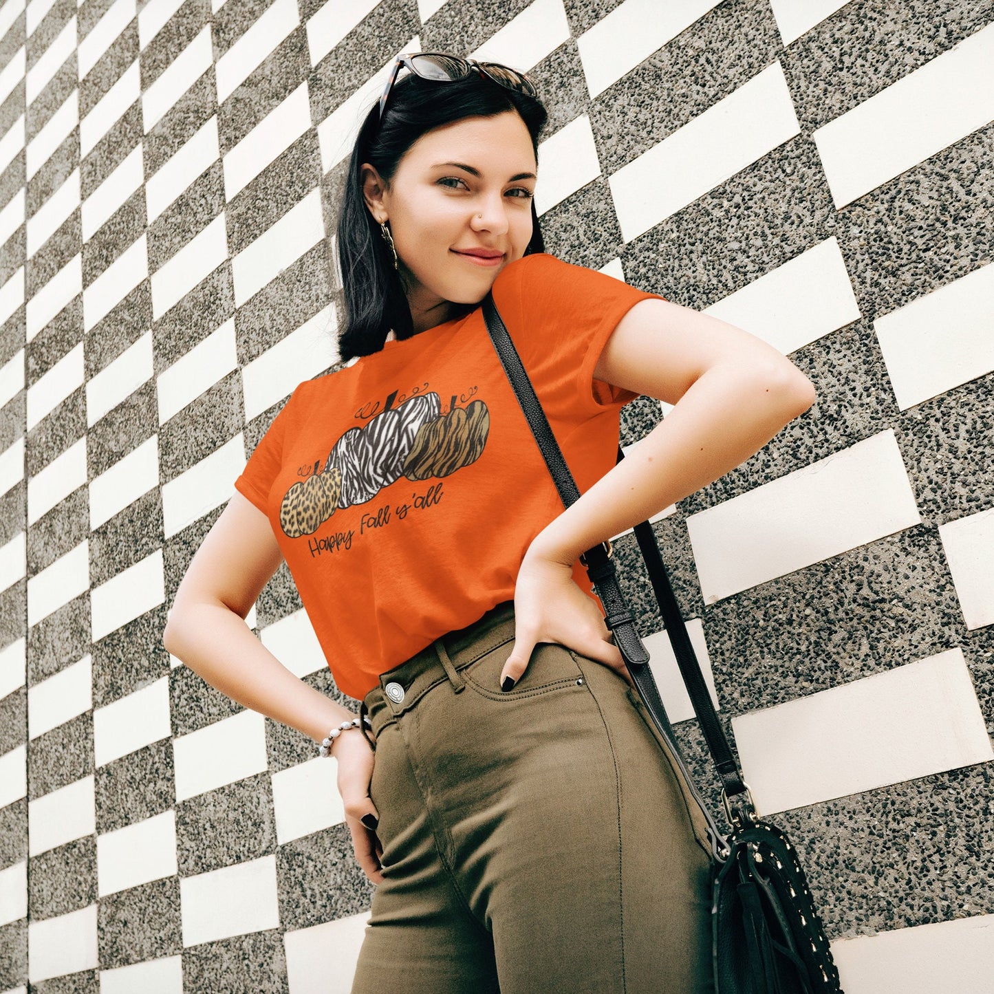 It's Fall Y'all Shirt, Fall Shirt, Pumpkin Shirt, Cute Fall Shirt, Animal Print Pumpkin Shirt, Fall Mom Shirt, Fall Teacher Tee