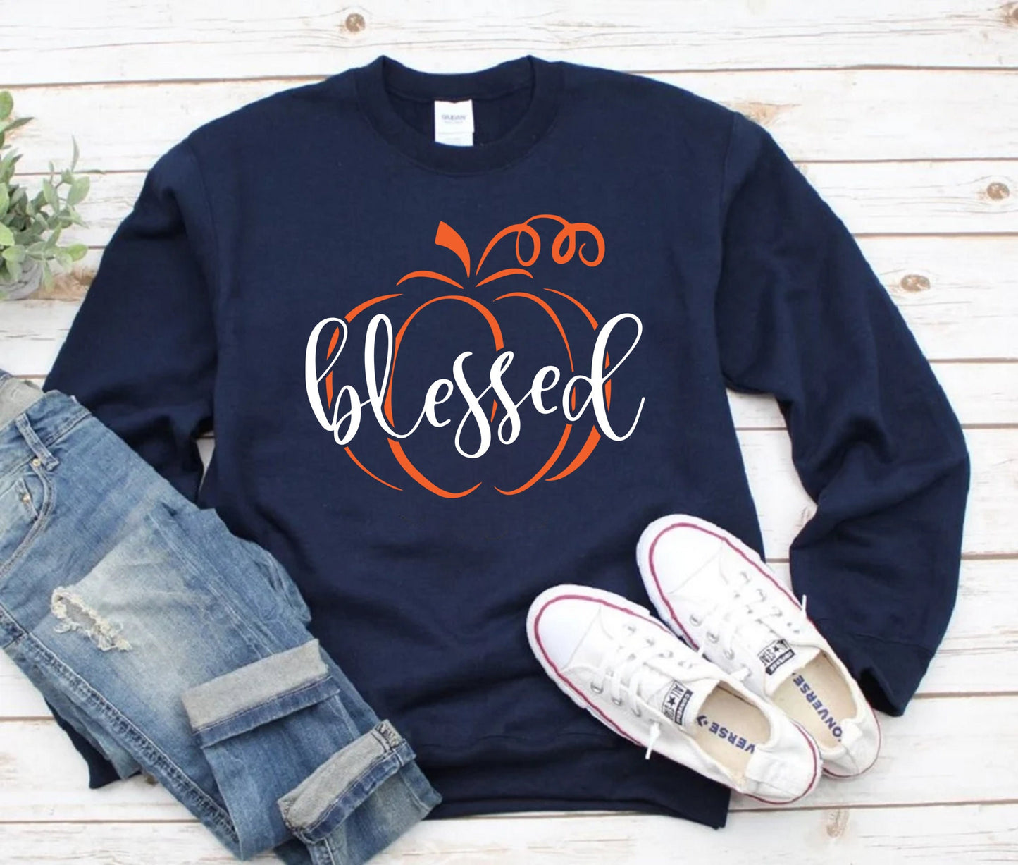 Blessed Pumpkin Sweatshirt, Blessed Sweatshirt, Fall Sweatshirt, Thankful Sweatshirt, Thanksgiving Sweatshirt, Fall Vibes, Autumn Sweatshirt