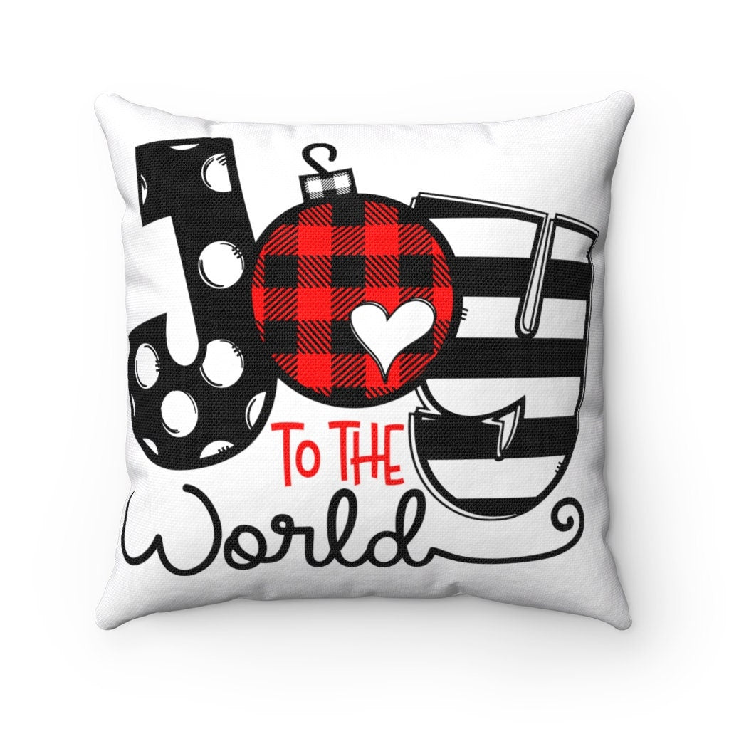 Joy To The World Decorative Pillow, Christmas Pillow, Decorative Pillow, Christmas Pillow, Holiday Pillow, Christmas Decor, Holiday Decor