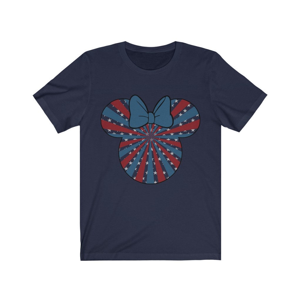 Minnie Red Blue Stars Tee Shirt, Christmas Shirt, Vacation Shirt, Christmas Tee, Funny Christmas Shirt, Pajama Shirt