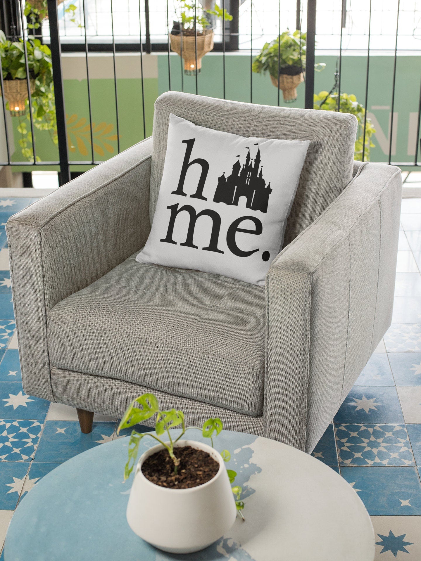 Castle Home Pillow, Cinderella Decorative Pillow, Vacation Pillow, Princess Decor Pillow, Throw Pillow, House Warming Gift, Home Gift