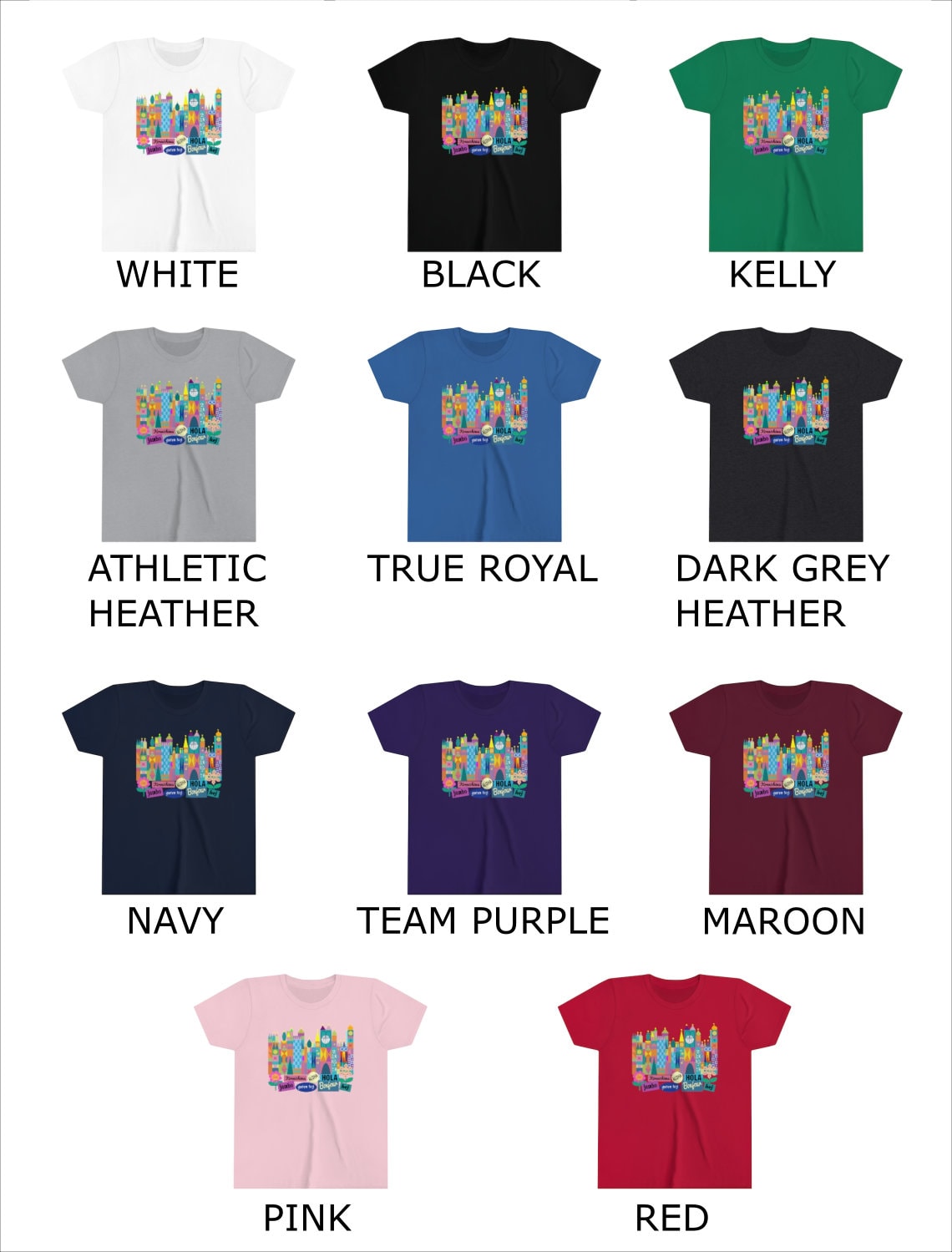 Small World Youth Disney Shirt, Disney Inspired Shirts, Youth Disney Shirt, Disney Trip Shirt, Disney Vacation Shirt, Attractions Ride