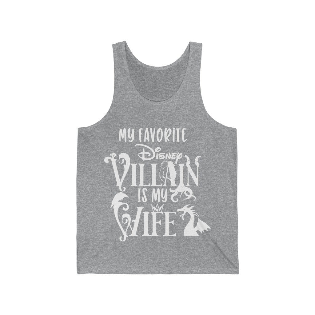 My Wife Is My Favorite Disney Villain Bella Canvas 3480 Unisex Jersey Tank