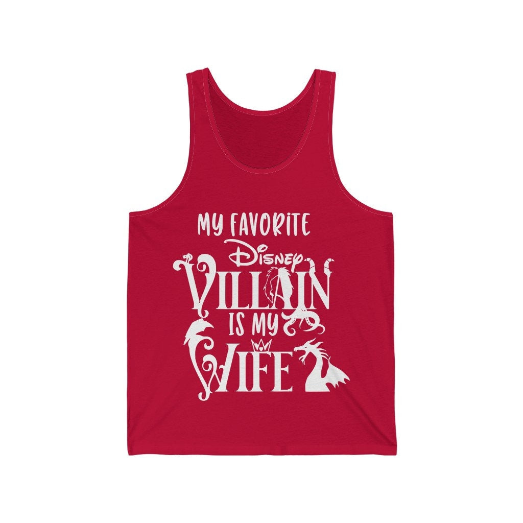My Wife Is My Favorite Disney Villain Bella Canvas 3480 Unisex Jersey Tank