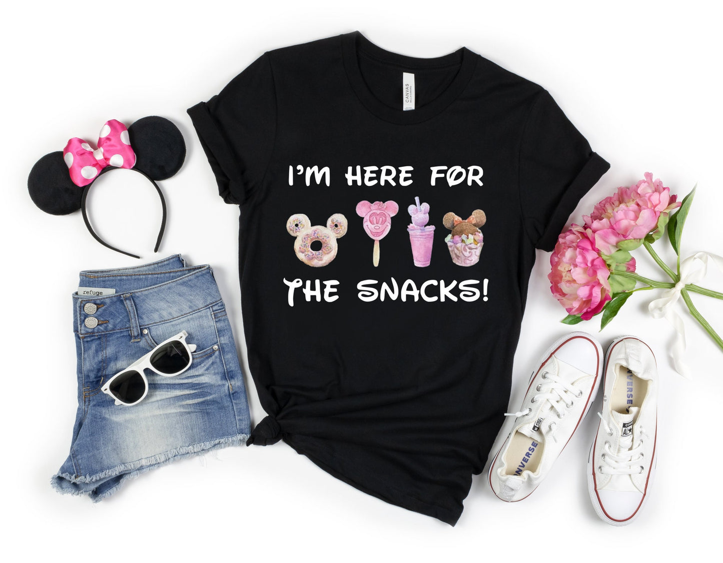 Here for the Snacks Shirt, Disney Trip Shirts, Disney Vacation Shirts, Theme Park Snacks Shirt, Girl's Trip Shirts, Matching Shirts