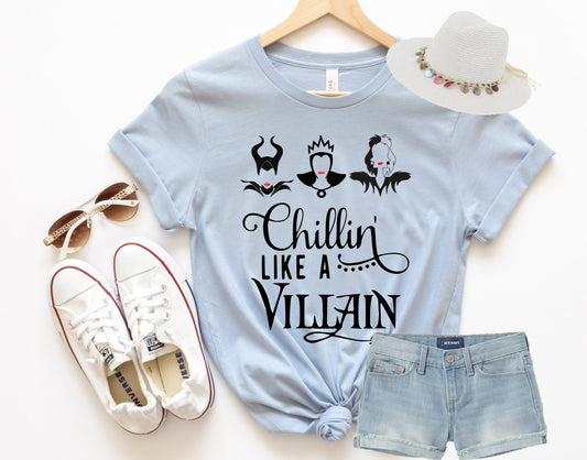 Chillin Like A Villain Shirt, Villain's Shirts, Villain's Squad Shirts, Descendants Shirts, Halloween Shirts, Disney Trip Shirts
