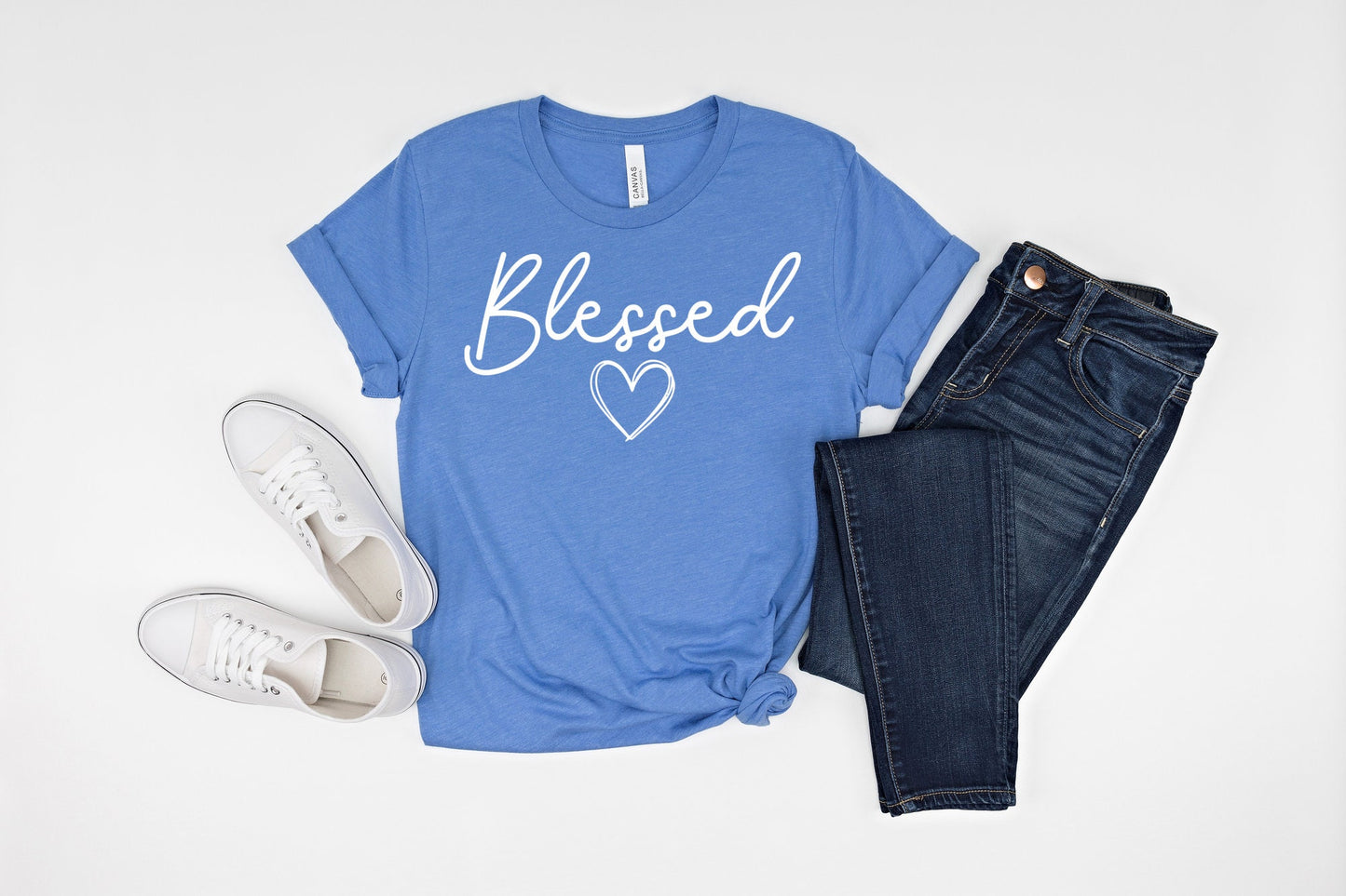 Blessed, Blessed Shirt, Cute Blessed Heart Shirt Motivational Shirt, Inspirational Shirt, Fall Shirt, Thanksgiving Shirt, Women's Shirt