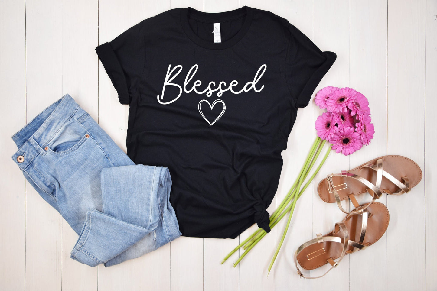 Blessed, Blessed Shirt, Cute Blessed Heart Shirt Motivational Shirt, Inspirational Shirt, Fall Shirt, Thanksgiving Shirt, Women's Shirt
