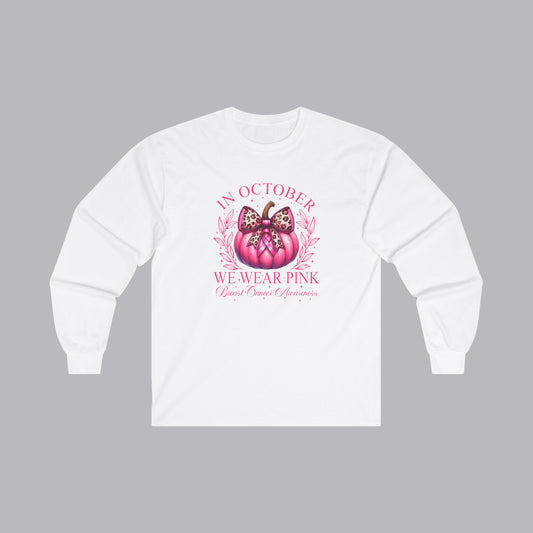 SP - October Pink Breast Cancer Awareness - Gildan Unisex Ultra Cotton Long Sleeve Tee