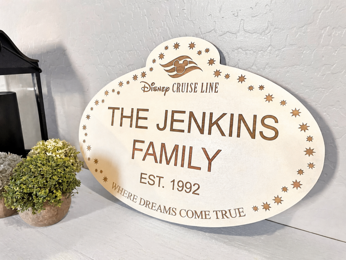 Family Name Wall Sign, Disney Name Tag Wall Decor, Personalized Family Decor, Customized Gifts