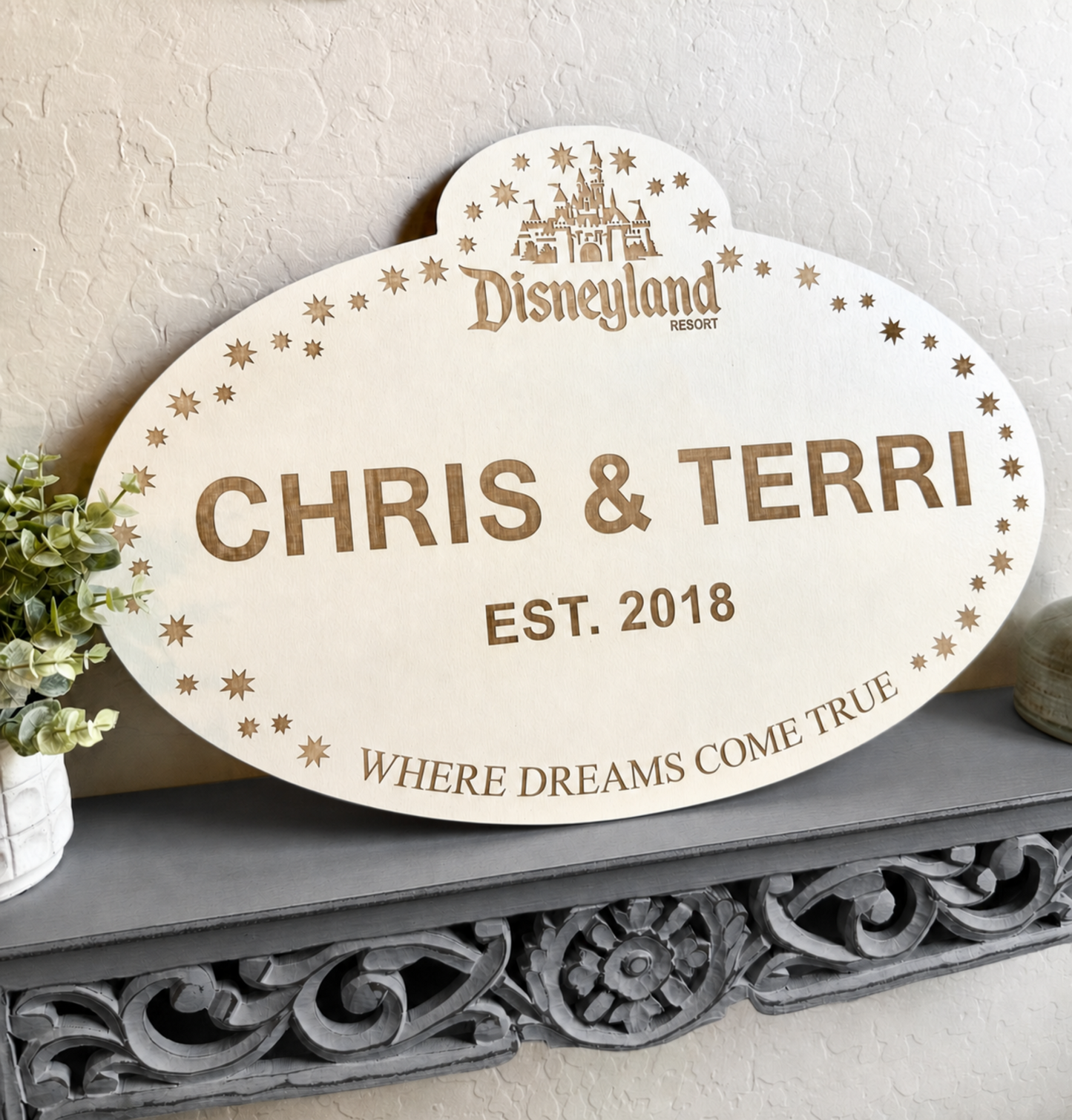 Family Name Wall Sign, Disney Name Tag Wall Decor, Personalized Family Decor, Customized Gifts