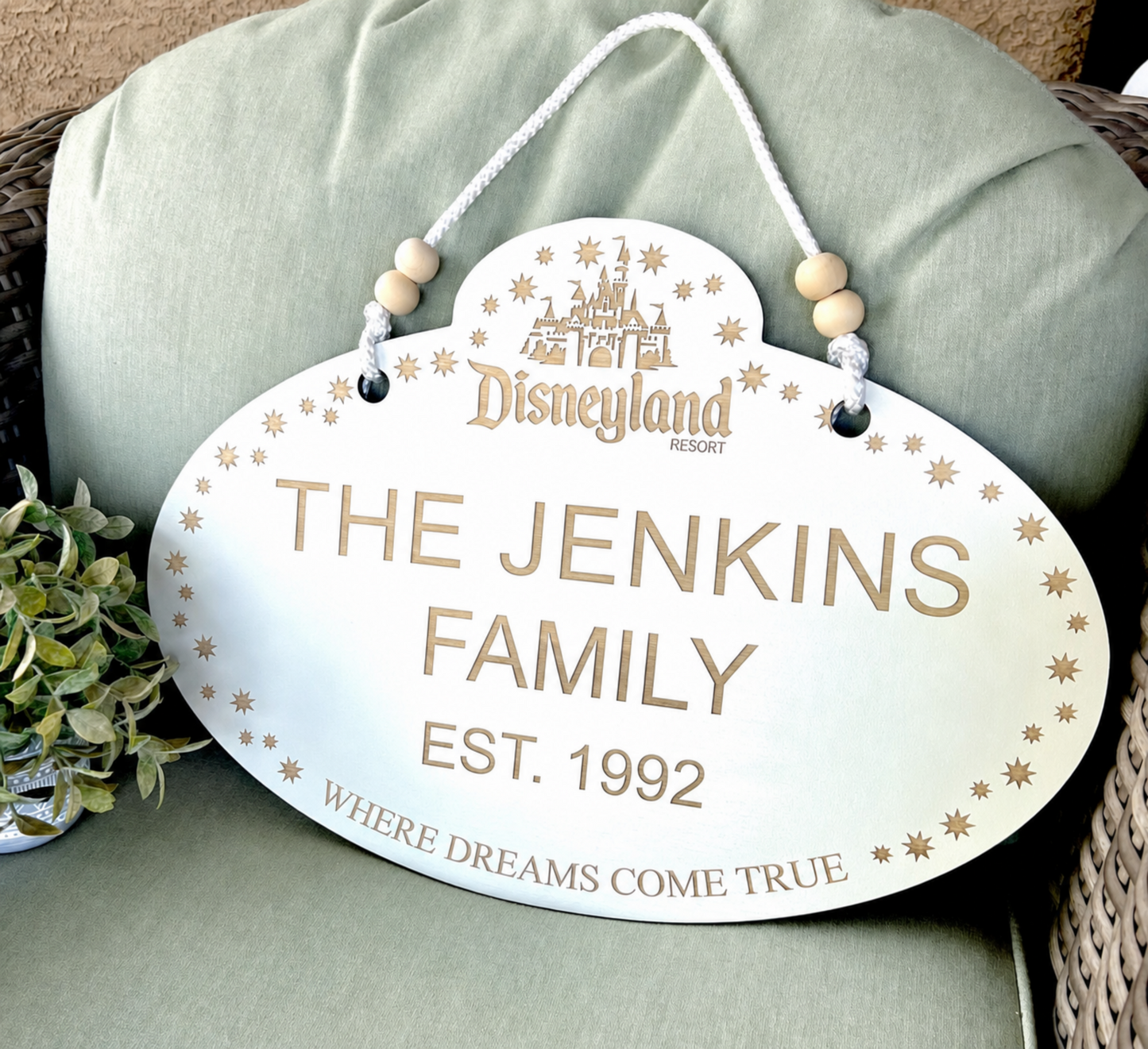 Family Name Wall Sign, Disney Name Tag Wall Decor, Personalized Family Decor, Customized Gifts