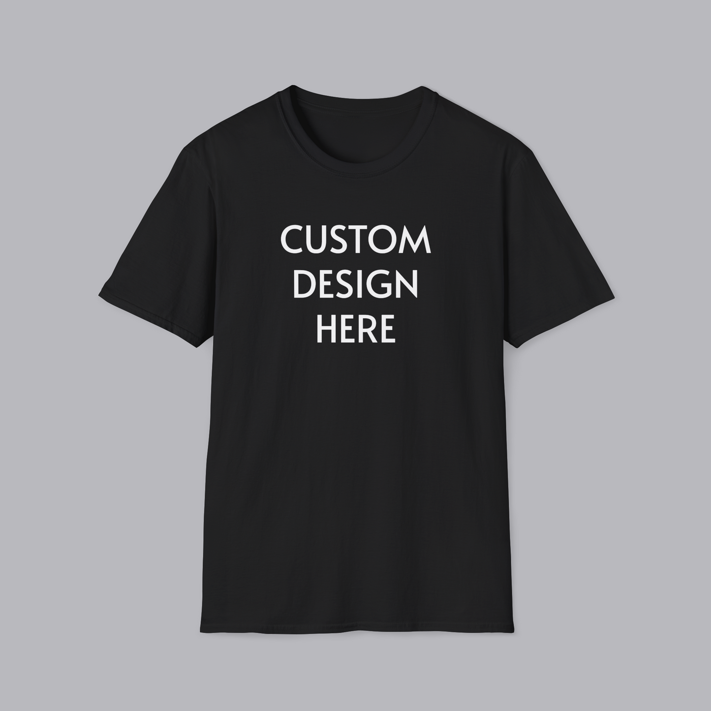 Custom Crewneck Tee Shirt - Choose design and choose style