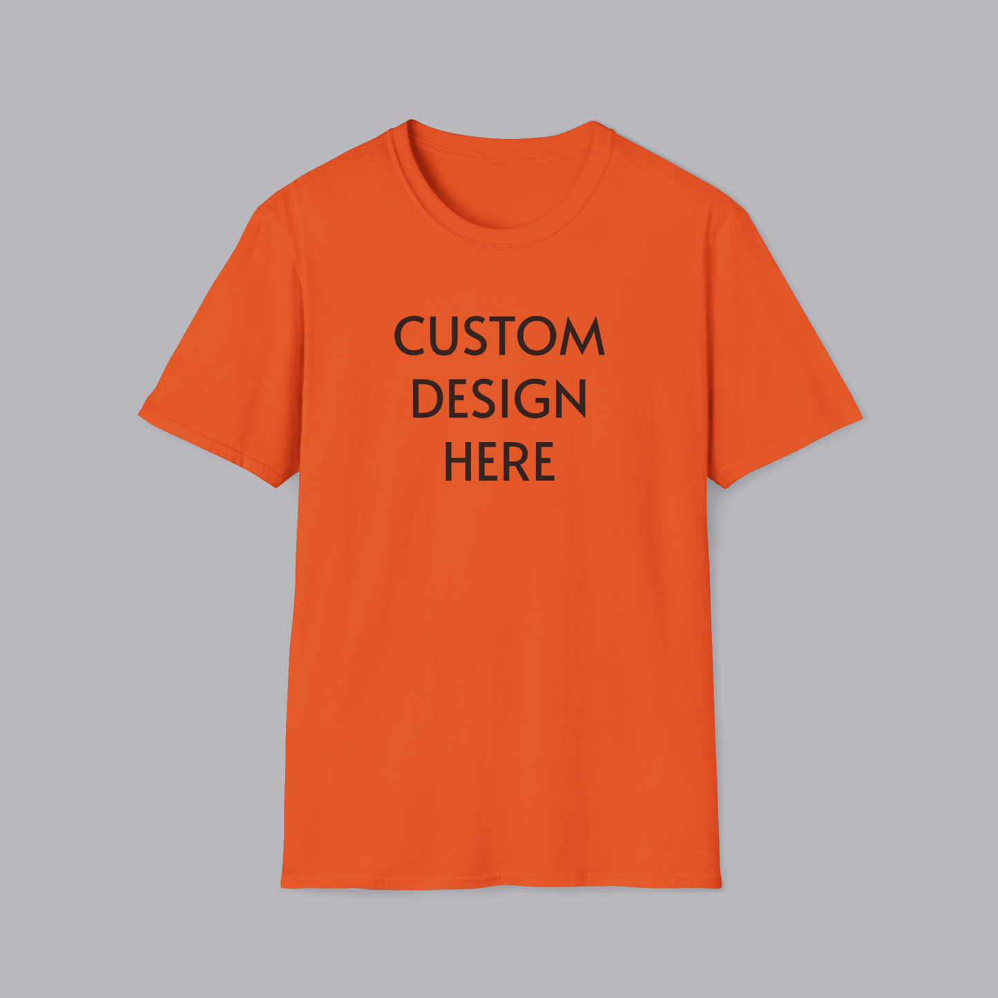 Custom Crewneck Tee Shirt - Choose design and choose style