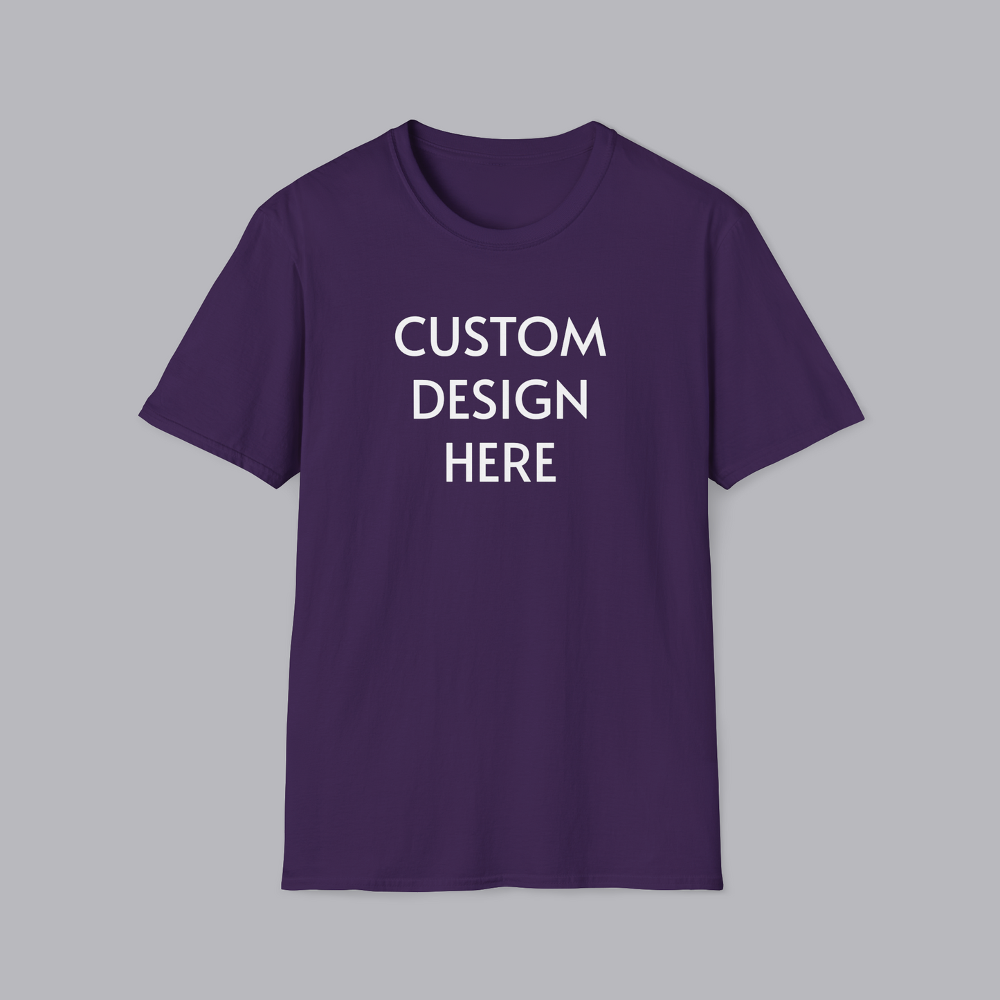 Custom Crewneck Tee Shirt - Choose design and choose style