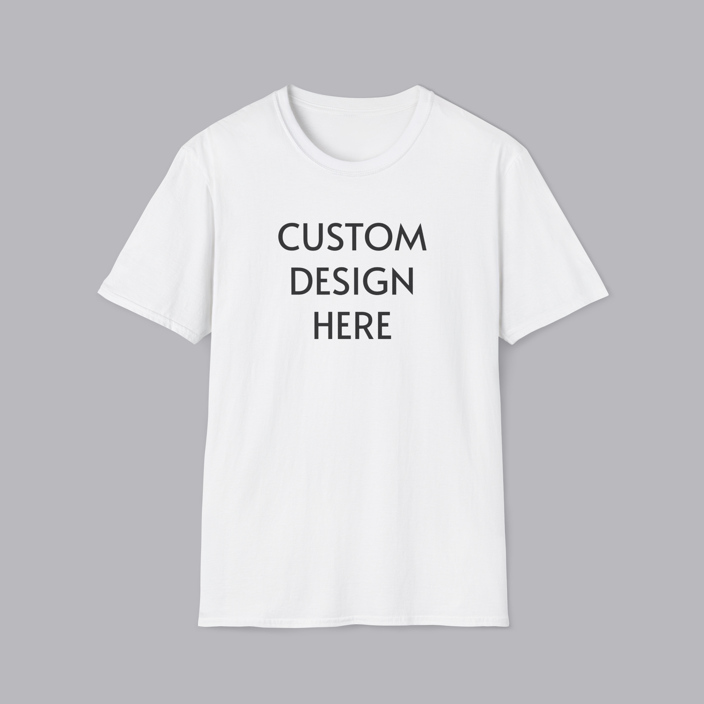 Custom Crewneck Tee Shirt - Choose design and choose style