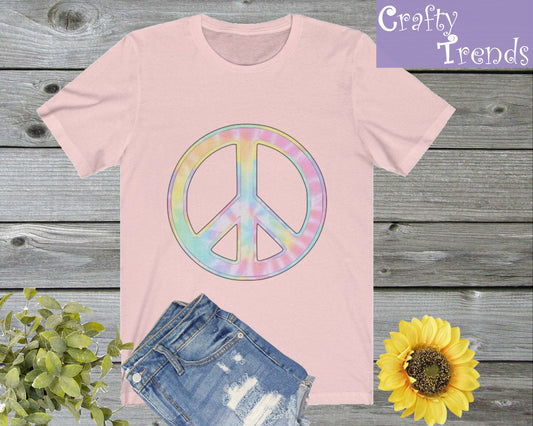 Peace Sign Tie Dye - Summer of Peace,Peace Sign Shirt,Peace Shirt,Hippie Shirt,Peace Symbol Shirt,Boho Shirt,Peace and Love,World Peace