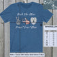 Back The Blue Peace Love and Blue Unisex Jersey Short Sleeve Tee,Patriotic T-Shirt,Support the Police Shirt,Support Police Tee