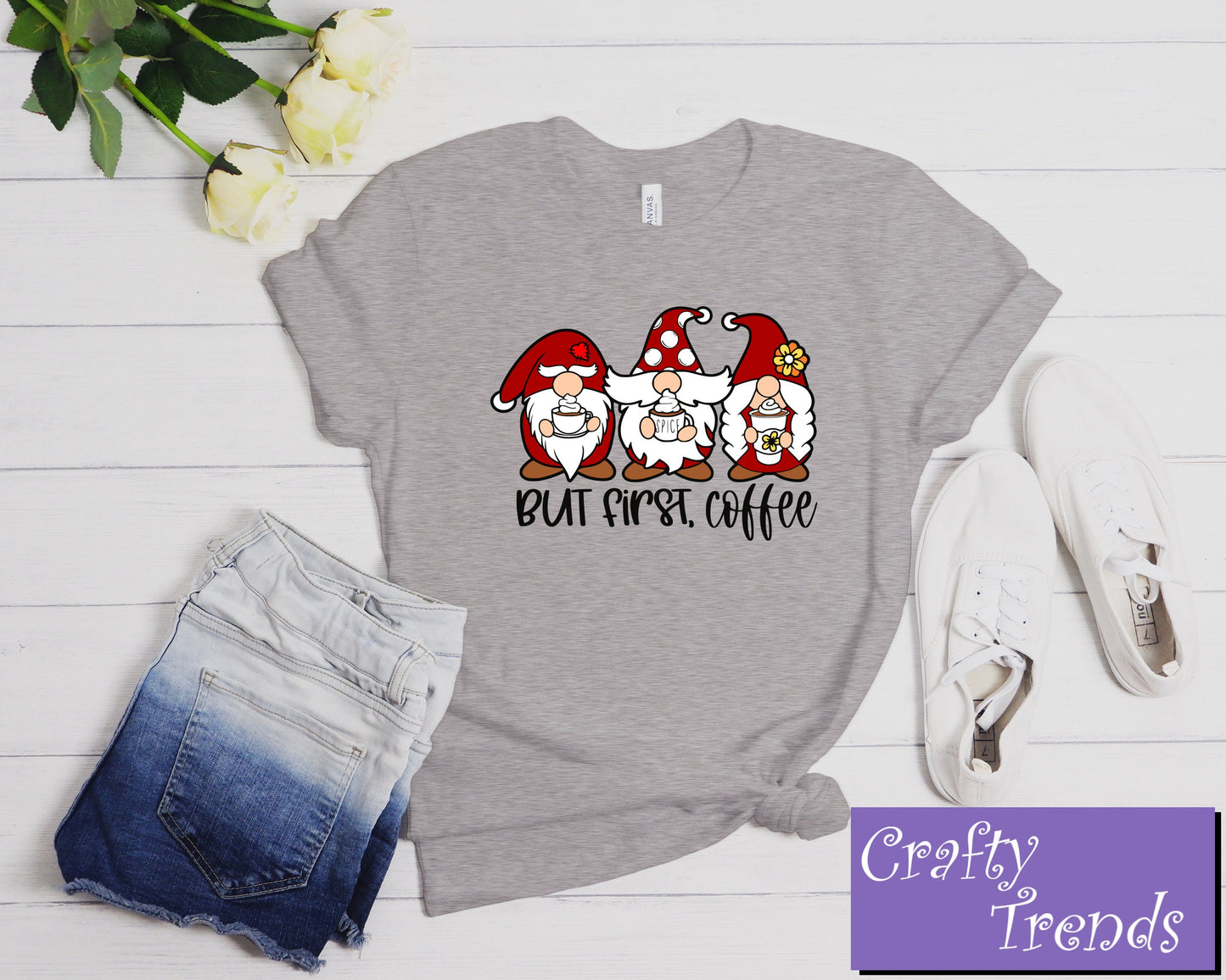 But First Coffee Gnomes Shirt, Coffee Lover Shirt