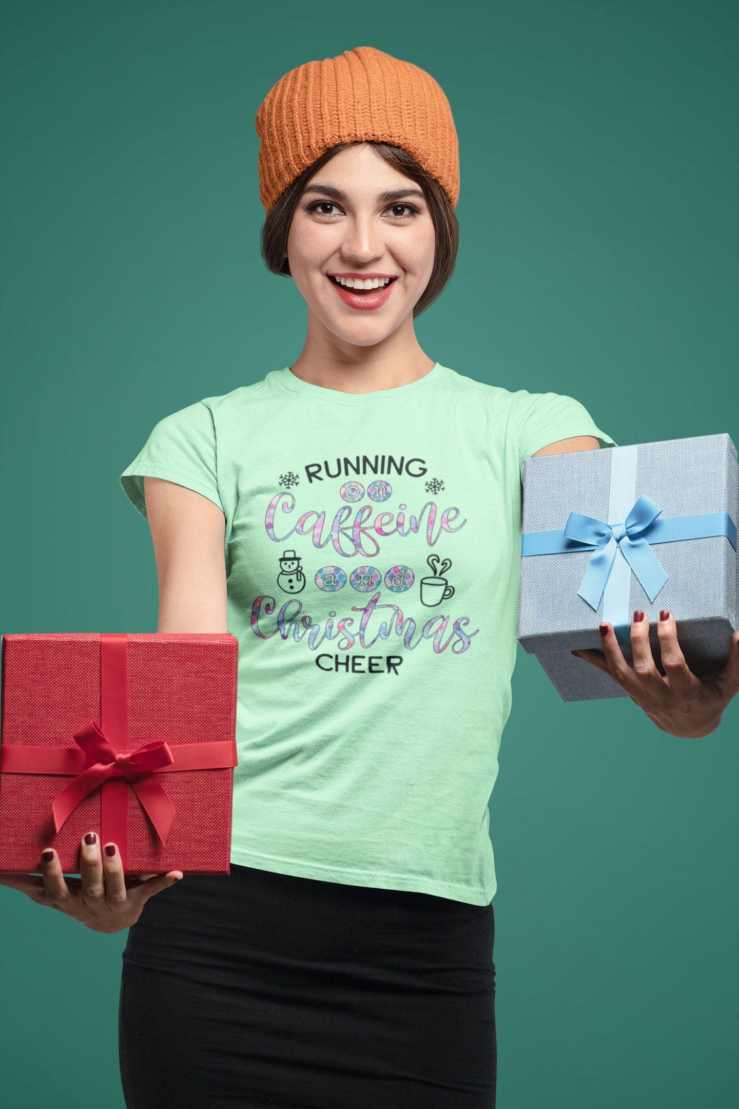 Running on Caffeine and Christmas Cheer Shirt