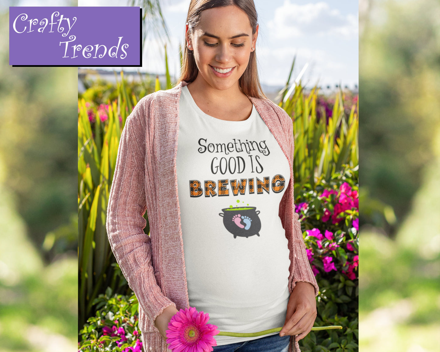 Something Good Is Brewing Shirt - Halloween Pregnancy Announcement Shirt - Halloween Maternity Tee - Cute Pregnancy Baby Announcement