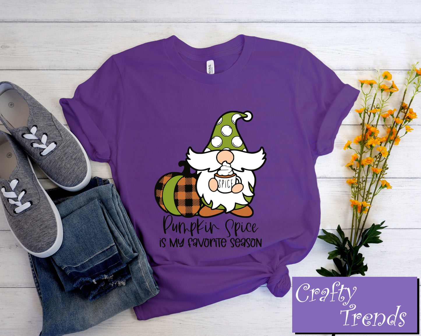 Pumpkin Spice Is My Favorite Season Gnome Shirt, Gnome Shirt, Coffee Gnome Shirt, Funny Gnome Shirt, Latte Gnome Shirt, Fall Gnome Shirt